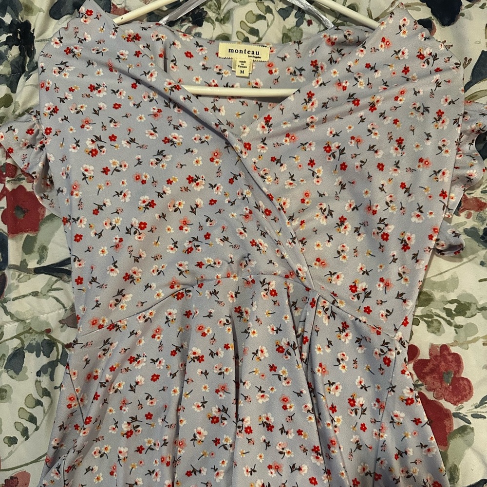 Floral flowy shirt.
